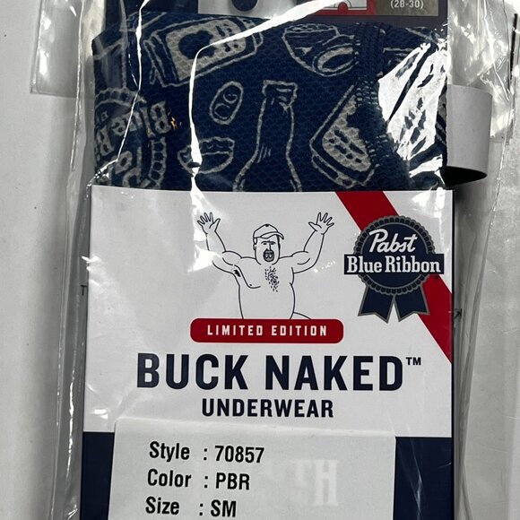 Duluth Trading Buck Naked Boxer Briefs Pabst Blue Ribbon Small 28-30 Limited Ed - Picture 1 of 6